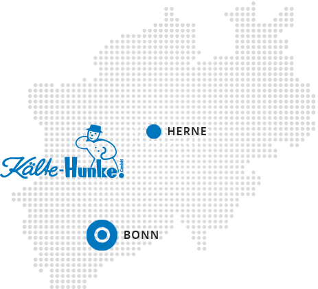 NRW Karte mit Bonn und Herne